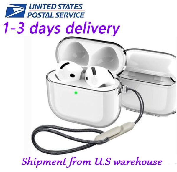 For New Apple Airpods 4 Pro 2 2nd Generation airpod 3 pros Headphone Accessories Solid TPU Silicone Protective Earphone Cover Wireless Charg