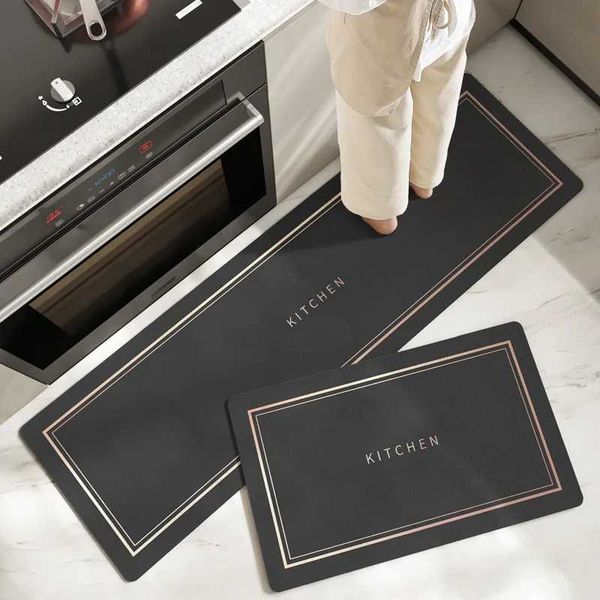 Kitchen Carpet Water-absorbing Non-slip Dirt-resistant Floor Mat Diatom Mud Wash-free Foot Mat Minimst Nordic Long Size RugsC241227