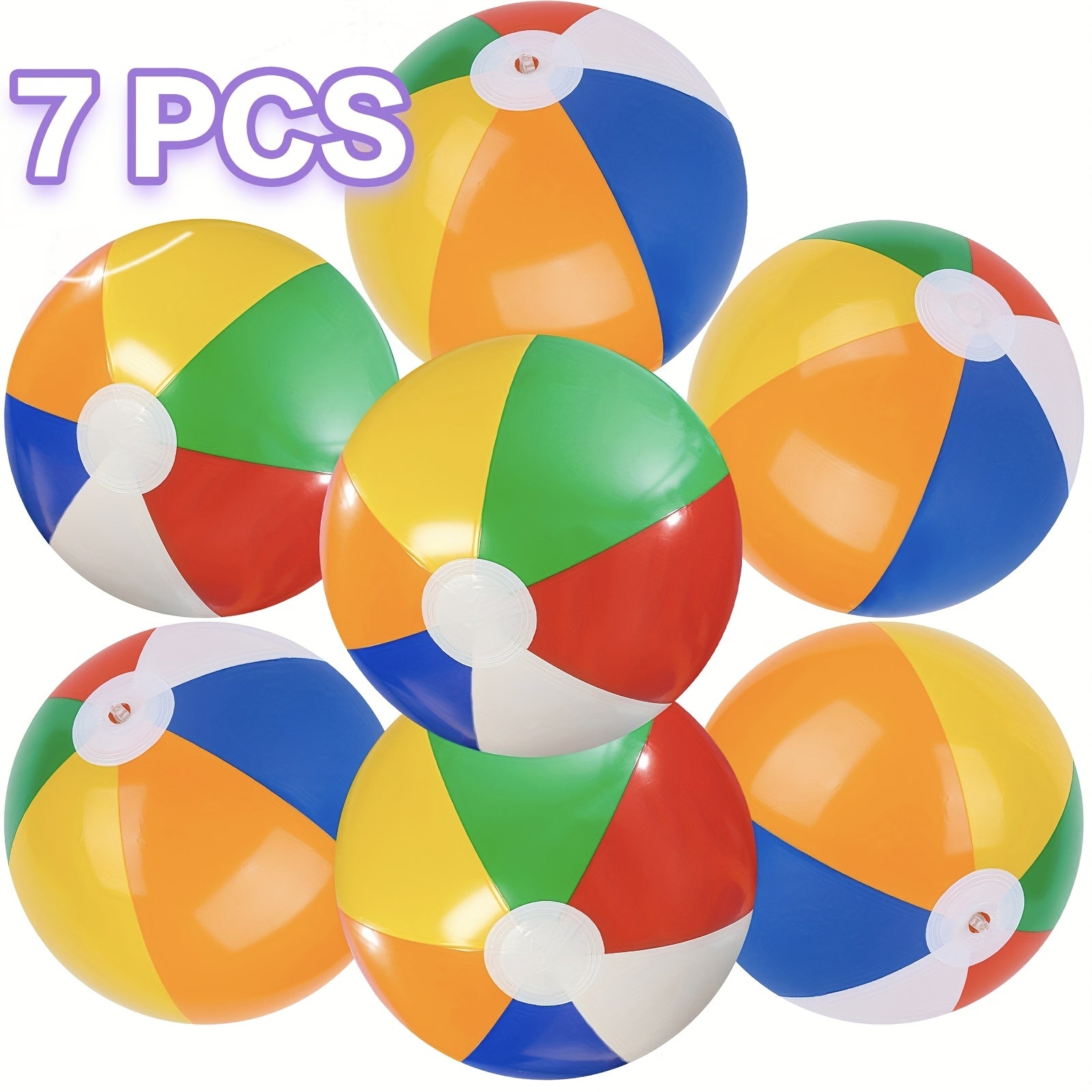 TEMU 42-21-7-4pcs Beach Toys, Inflatable Beach Balls Pool Beach Balls For Beach Party Swimming Party, Games, Birthday Party Supplies