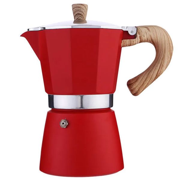 Aluminum Moka Pot For 3-6 Cups Portable Italian Espresso Coffee Maker Machine Coffee Pot Camping