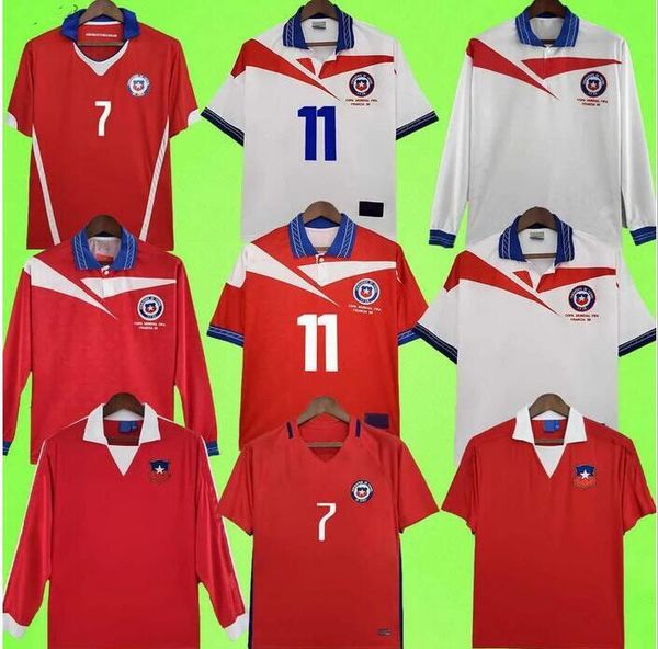 Y087 TXLA Mens TShirts Fans Tops 2024 Retro chile soccer jerseys 1982 home vintage football shirts 82 25Uniforms SALAS ZAMORANO VIDAL MGONZA