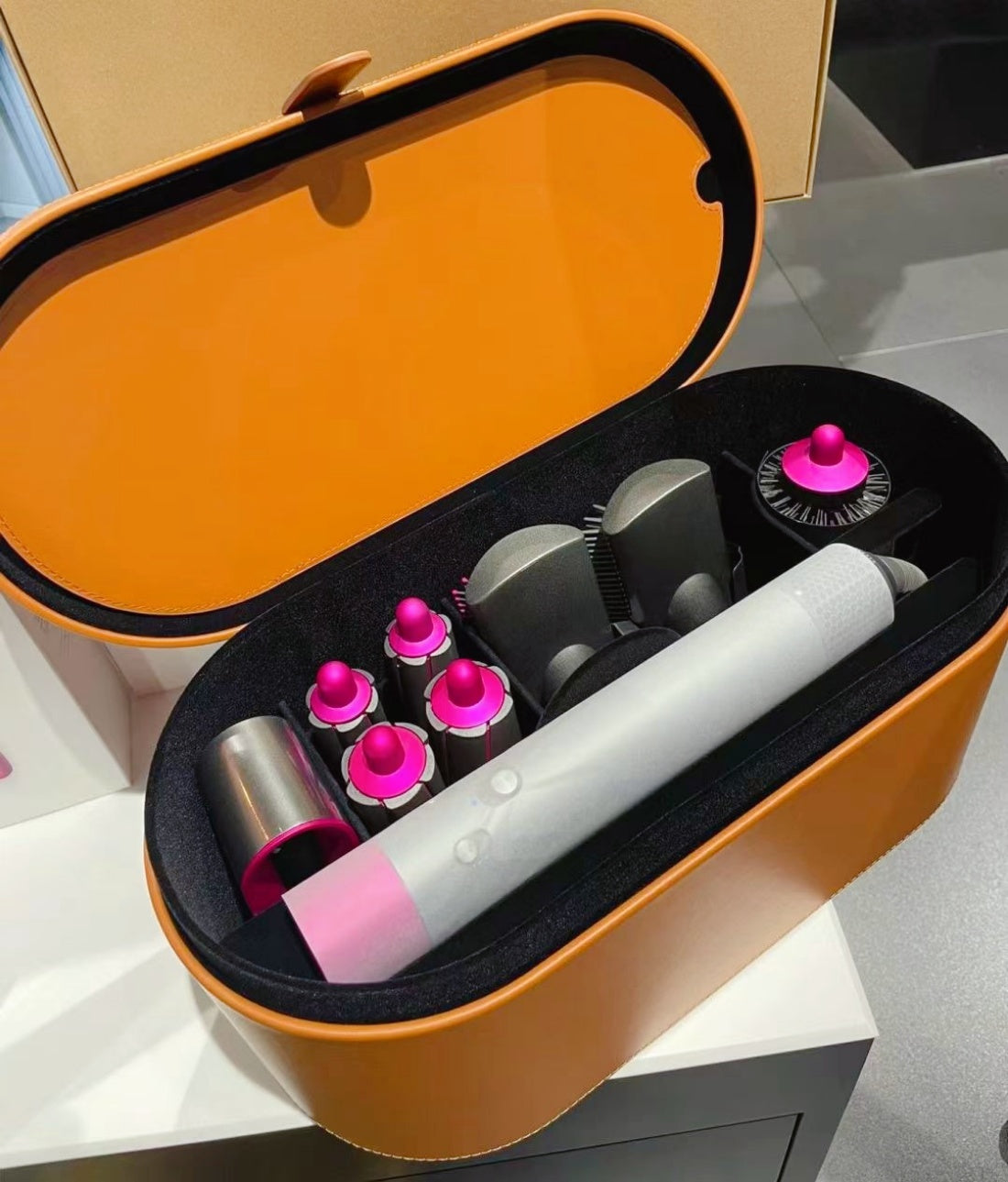 7-in-1 multifunctional curling iron hair dryer automatic gift box suitable for quick drying of rough and ordinary curling irons