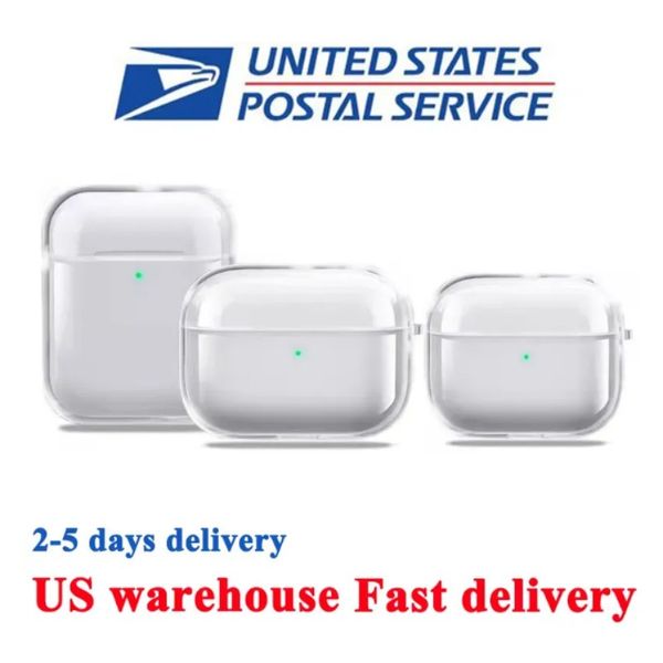 USA Stock ANC Quality for airpods 4 Air Pods pro 2 3 max Earphones Bluetooth Headphone Accessories Solid Silicone Cute Protective Case Wirel