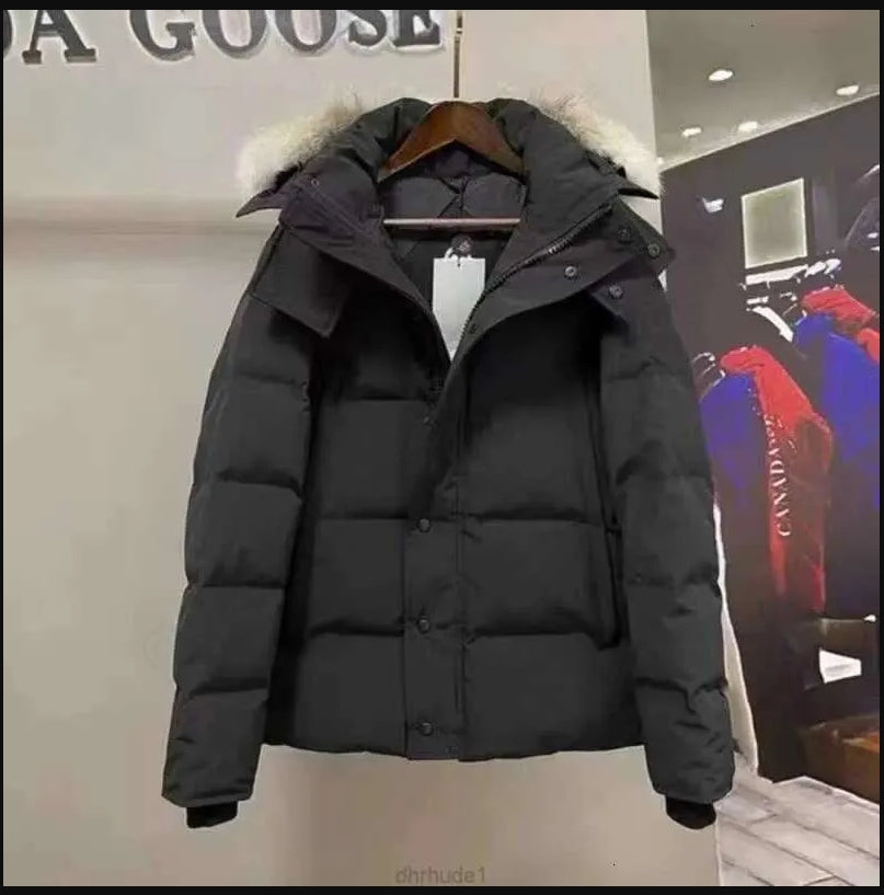 mens winter jacket canadian wyndham parka homme warm outerwear wolf fur hooded fourrure manteau coat hiver doudoune designer canada goosecoat goosse