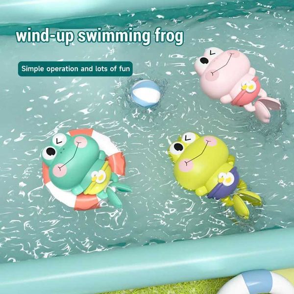 Sand Play Water Fun New Baby Water Toy Water Chain Clockwork Bathing Cute Swimming Turtle Toy Cartoon Animal Baby Beach Bath Toy Kid Water P