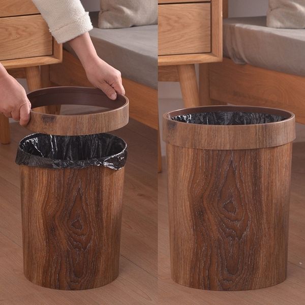 Waste Bins Vintage sawdust be used for home living including kitchen s office toilets paper baskets bathrooms and bedroom supplies 230406