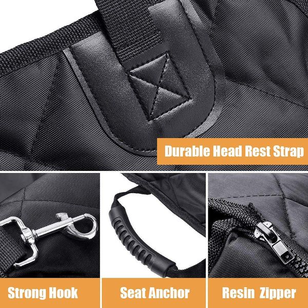 Car Strong Dog Seat Front Back Seat Protector Small Dog Cat Pet Carriers Mat Waterproof Pet Transporter Non-slip Car Seat Cover riers