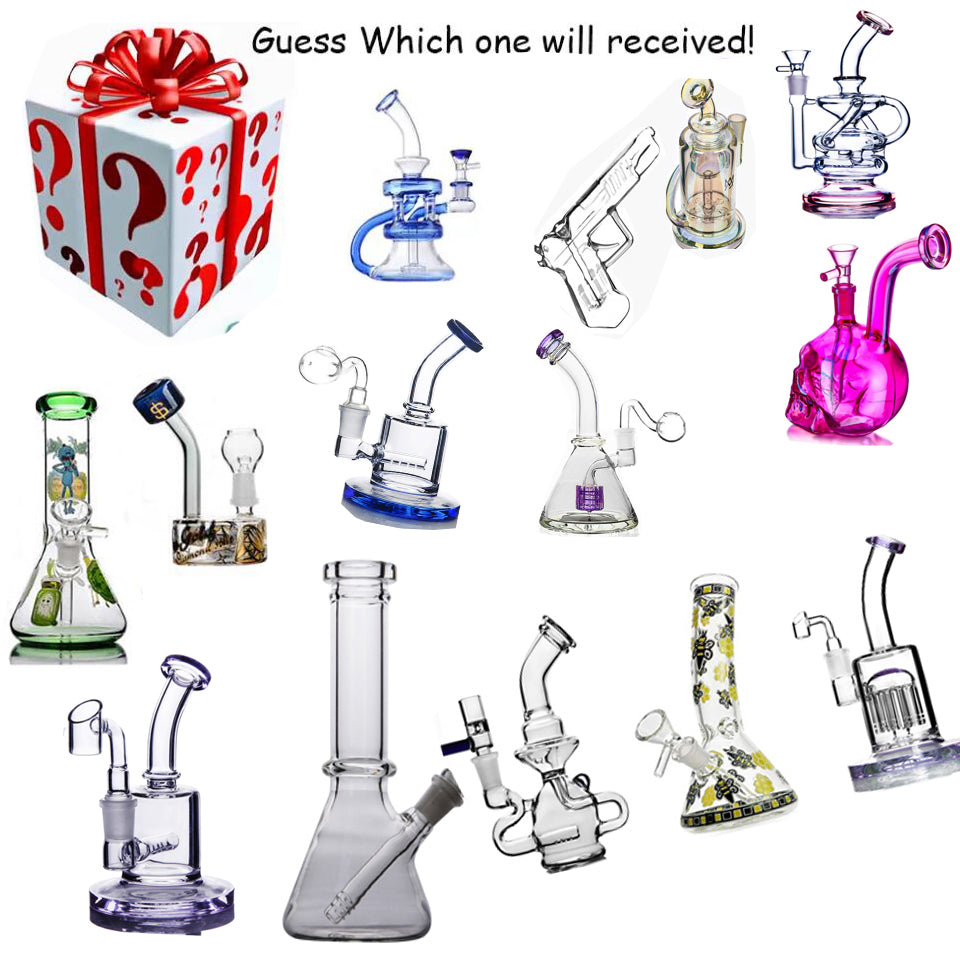 Mystery Box Glass Hookahs Bong Smoking Glass Water Pipes Bubbler Dab Rigs Multi Styles Wholesale