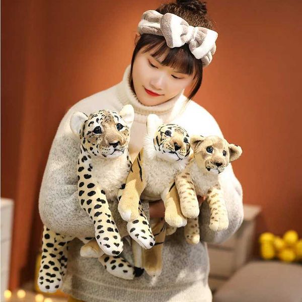 Plush Dolls Lifelike Soft Stuffed Animals Lying Tiger Plush Toys Simulation Catamount Little Lion Leopard Doll Cute Girl Gifts For Children