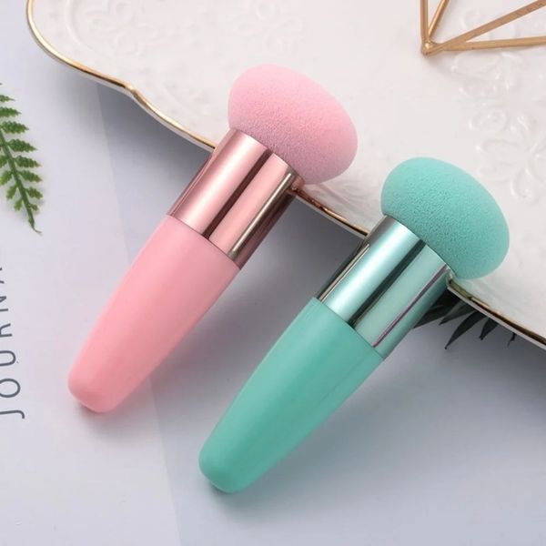 NEW 1PC Fashion Colorful Soft Beveled Sponge Foundation Blender Handle Puff Smooth Concealer Brush Makeup Tools