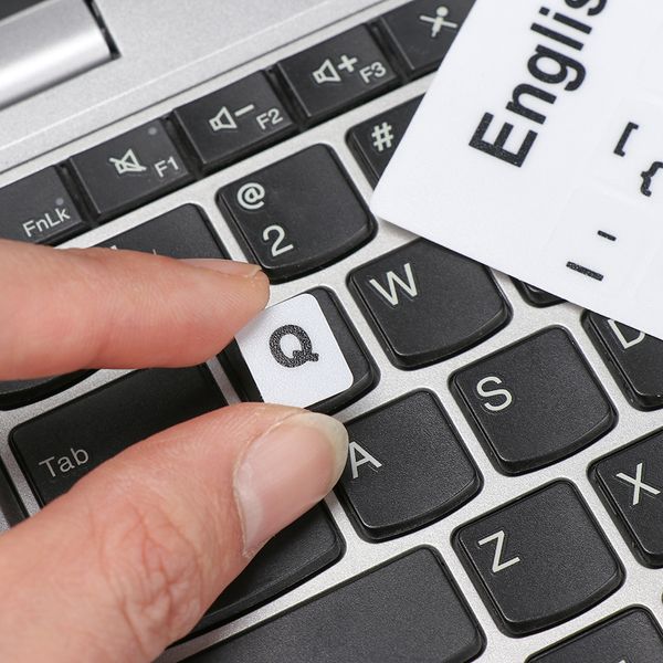 1 Pcs Replacement Keyboard Stickers Letter For Laptop PC Alphabet Layout Spanish-English-Russian-Deutsch-Arabic-Italian-Japanese