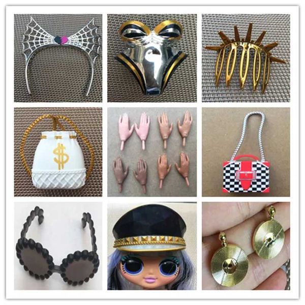 Original Doll Glasses Earrings Shoes Clothes Hats Headband Bags Stands Holders Decors Accessories Y240731