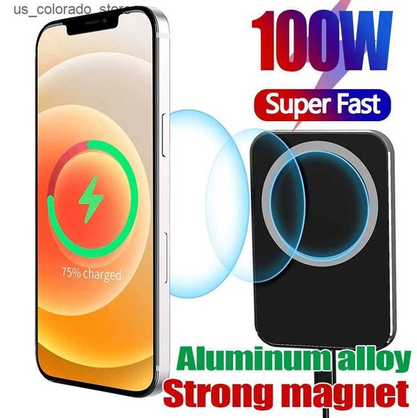 Wireless Chargers The new 100W magnetic wireless car charger for 2024 is suitable for iPhone 15 14 13 Pro Max MiNi Magsave fast charging ven