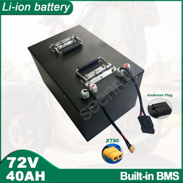 72V 40AH Bateria de polímero de lítio recarregável de lítio perfeita para 1400W 3500W Tricycle Motorcycle Golf Cart Electric Scooter