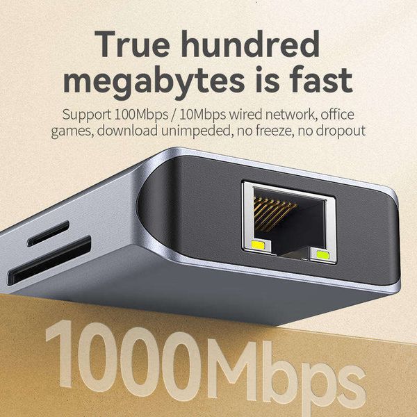 4k Hub With Usb 3.0-2.0 PD w Rj45 100 mbps Sd-tf Type C 4 5 6 7 8 9 10 11 In 1 Multiport Dock Station