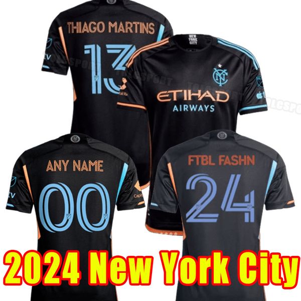 stock SOCCER JERSEYS 2024 2025 New York City FC home away NYCFC 24 25 THIAGO MORALEZ Talles Magno Keaton fans player version football shirts