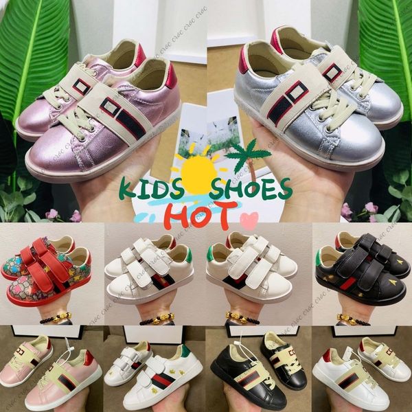 Kids Designer Casual Shoes Bee Trainers Toddler Baby Shoe Luxury Brands Sneakers Kid Youth Infants Boys Girls Children Black White Pink size