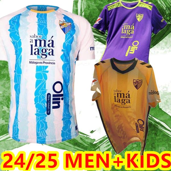2024 2025 CAMISETA MALAGA CF Soccer Jersey 120 ANIVERSARIO Kids Kit Remake RETRO 24-25 Home Away Football Shirts Men BUSTINZA M. JUANDE RAMO