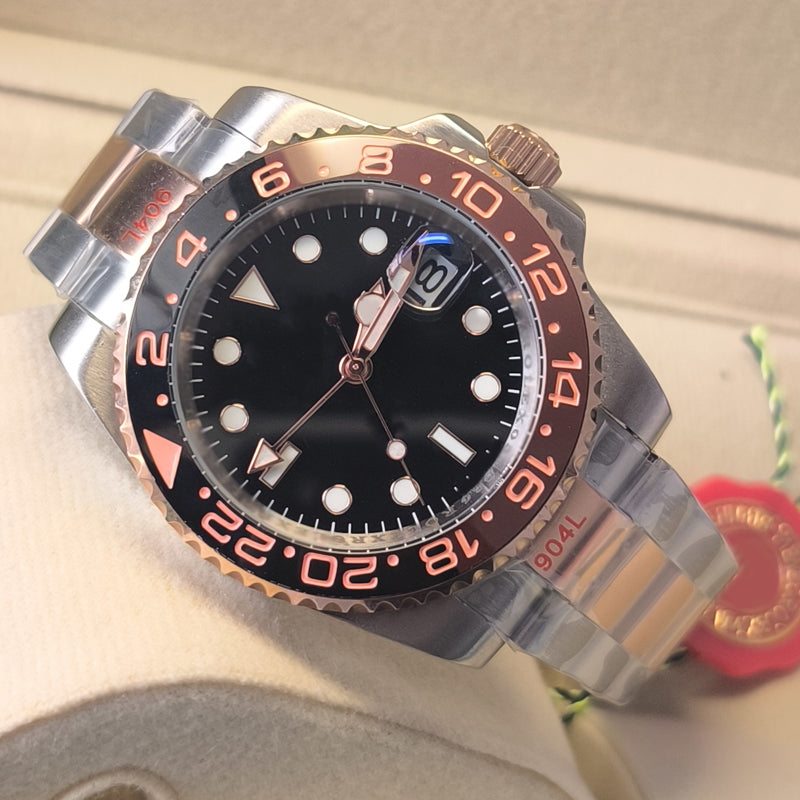 Luxury Mens watch designer 40mm Batman Pepsi Cola watch automatic 904L stainless steel strap Sprite Wristwatch DHgate mirror luminous watch root bee