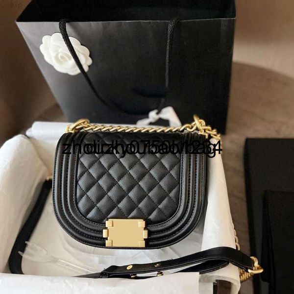 channelhandbag chanal bag 18x16cm Classic Boy Mini Flap Quilted Bags Caviar Leather Cowhide Totes Ghw Crossbody Handbags High Quality Large