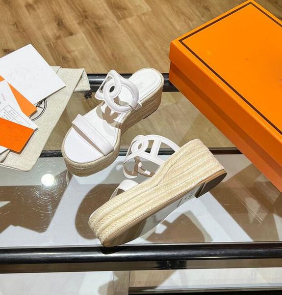 Designer Summer Nappa Epopee Espadrille Wedge Sandals Women&#039;s High Heel Sandals Summer Waterproof Platform Thick Sole Sandals Luxury Hi