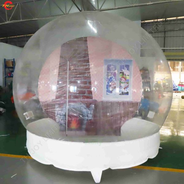 Delivery outdoor activities 2024 commercial Inflatable Snow Globe Christmas Photo Booth bubble tent For Promotion Advertising