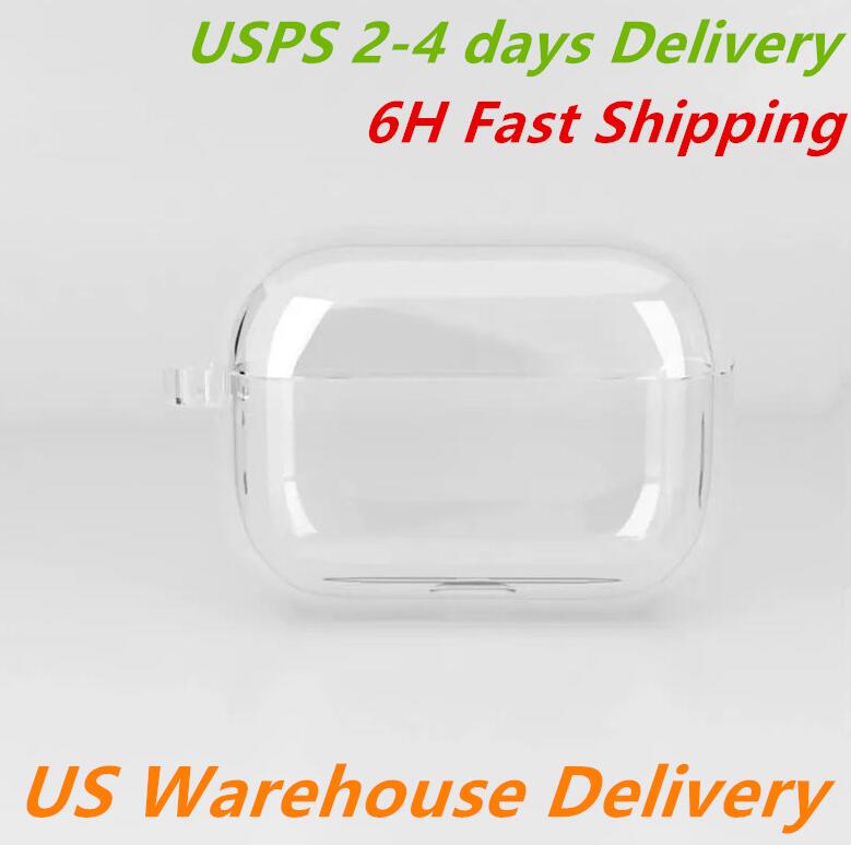USA Stock For AirPods 4 pro 2 3rd airpod Max usb-c airpodspros 4 Solid Silicone Cute Protective Headphone Cover Apple Wireless Charging Box Shockpro