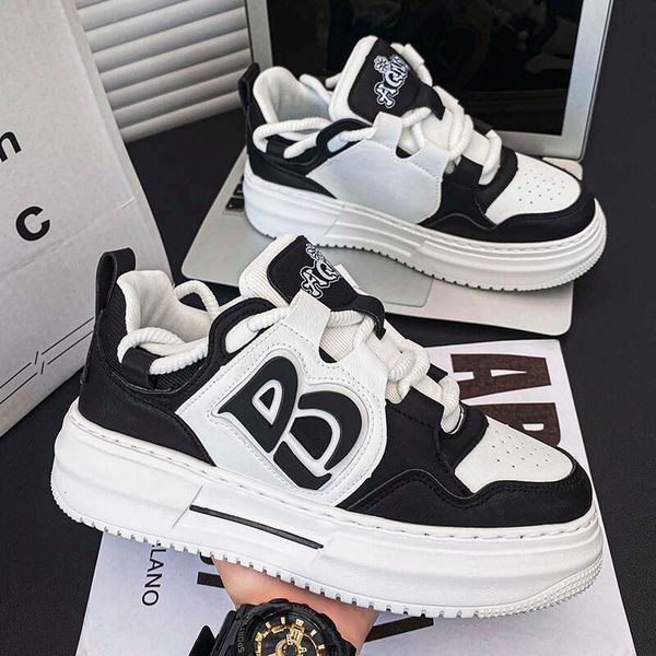 Men&#039;s Tennis Bread Hip Hop Punk Skateboard Fashionable Men Outdoor Thick Sole Sports Casual Shoes atillas