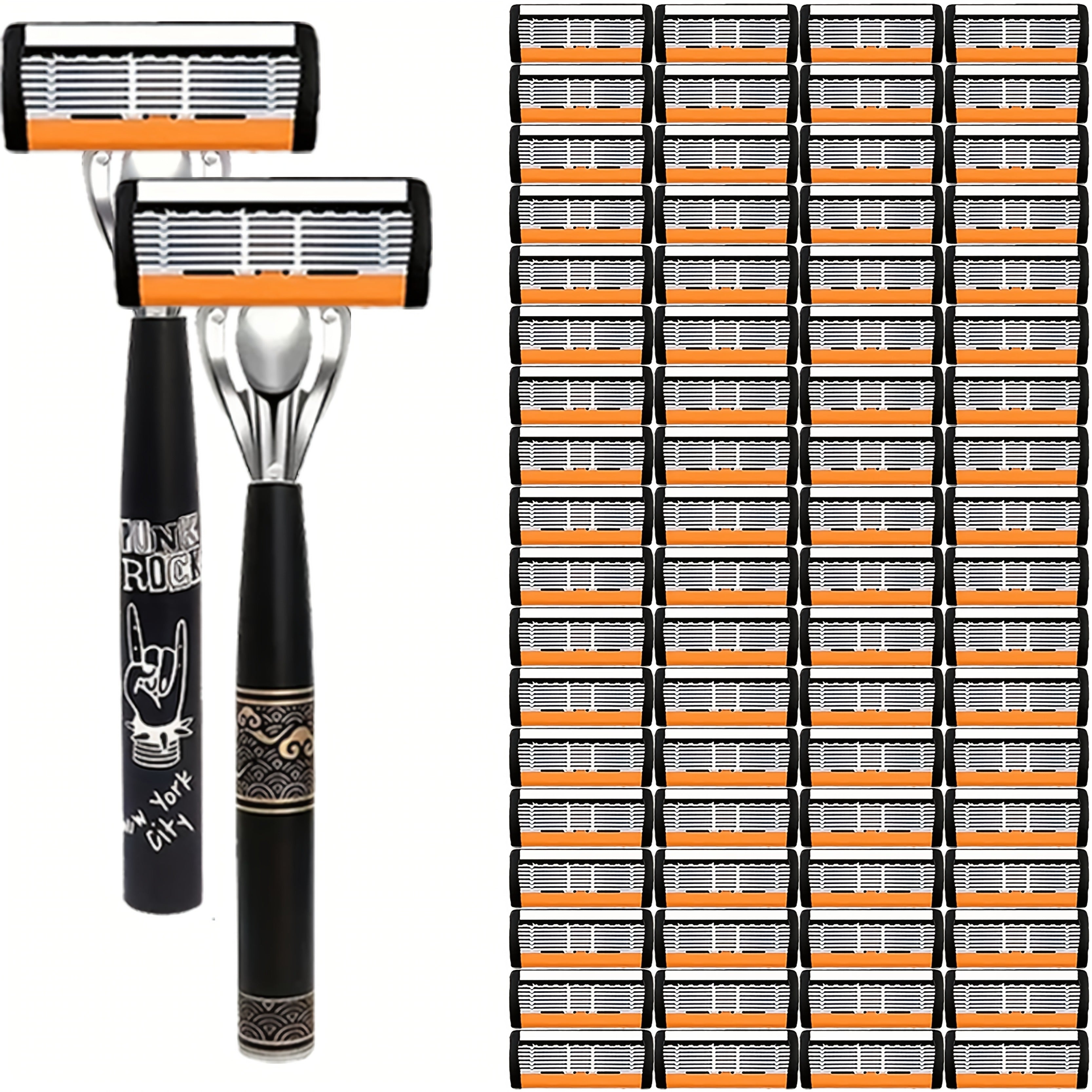 TEMU Men's Safety Razor With Non-slip Grip - Sharp Blade Shaving, Heavy-duty Metal Construction, Compatible With Replacement Blades - Ideal For