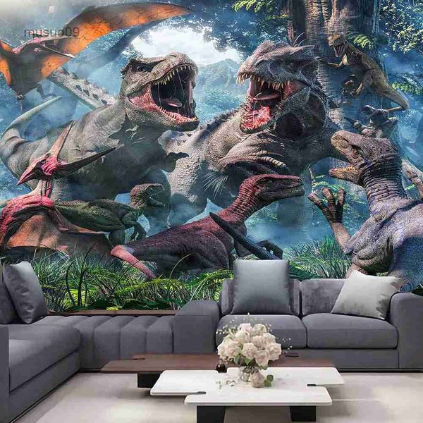 Tapestries Dinosaur Forest Printing Home Decor Tapestry Wall Hanging Wild Animal Art Theme Beautiful Living Room Bedroom Decorative Curtain