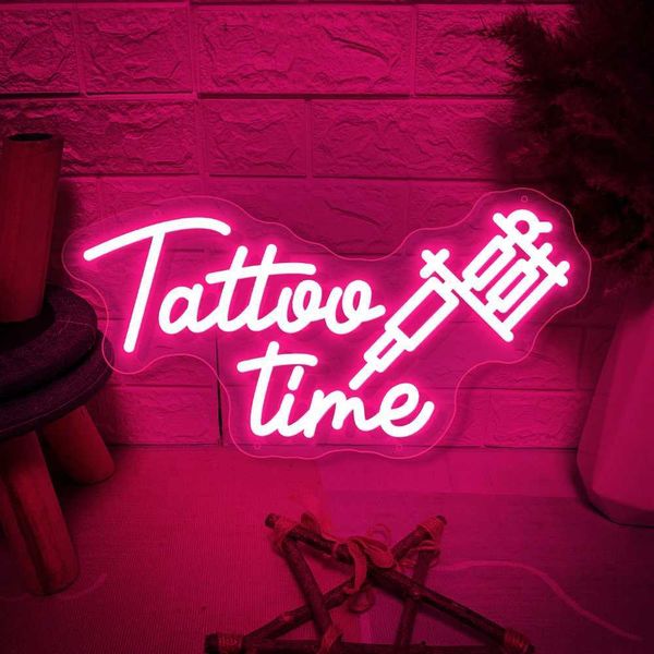 Tattoo Neon Light LED LOGO TATTOO SALON LED LED NEON Light Beauty Salon Logo Room de Wall Art Decoração de neon Light USB Tattoo Studio Deco