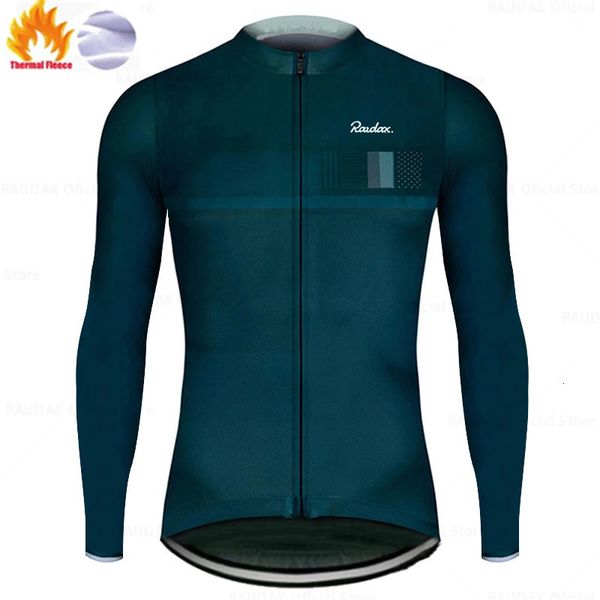Men Winter Jackets Team Raudax Winter Cycling Clothing MTB Long Sleeve Cycling Jerseys Ropa Ciclismo Triathlon Cycling Kits 241202