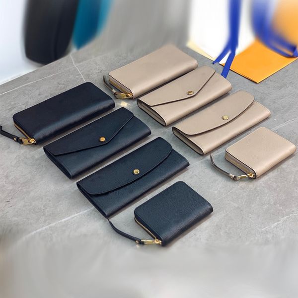 top luxurys designer sarah fashion genuine leather folding wallet cute coin purse women&#039;s credit card holder women leather bags classic