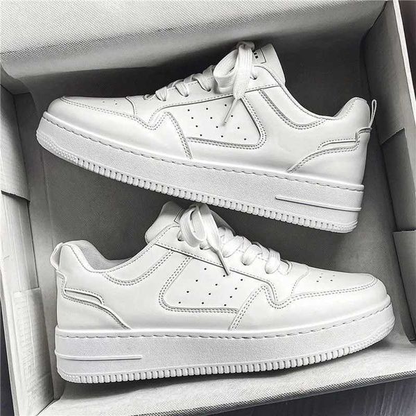 Tênis masculinos originais sapatos de skate de moda novos sapatos casuais de couro para homens plataforma esporte sapato branco tenis shoesc