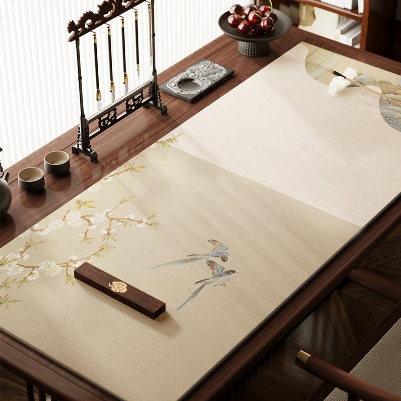 Felt pad table mat new Chinese style calligraphy and painting pad water-absorbing ink-proof tabletop protection pad study table tablecloth pad UW6E0