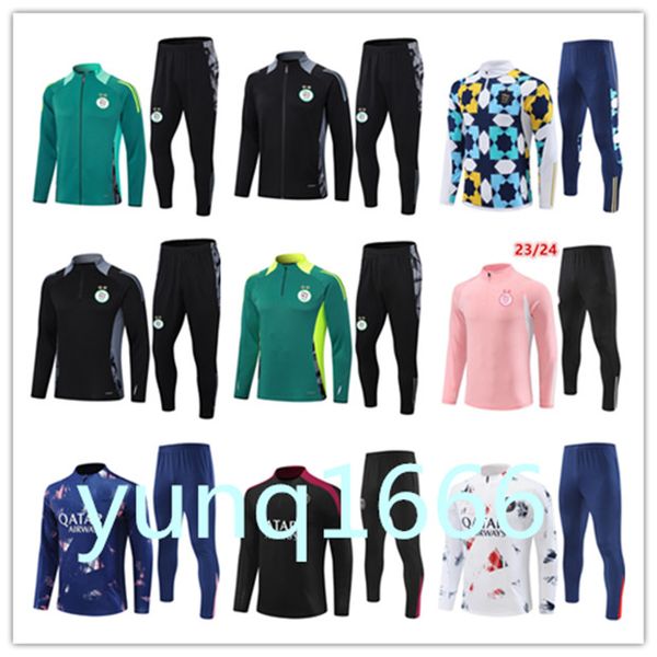 24-25 Algeria TRACKSUIT adult long zipper jacket Soccer Tracksuits Sets TRACKSUIT kit chandal futbol survetement 2024 2025 madrides TRAINING