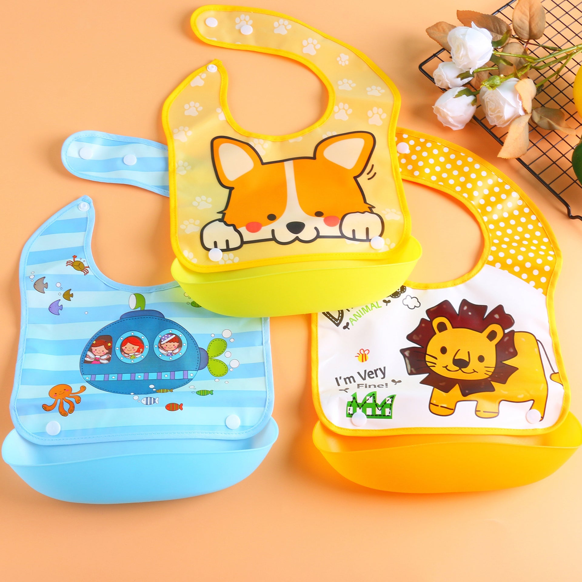 Waterproof Sleeveless Baby Feeding Bib - Anti-Dirt Protective Clothing