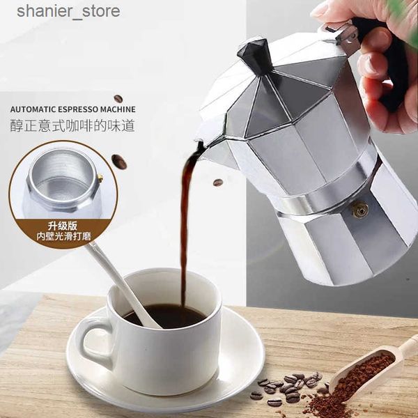 Coffee Pots Alloy Coffee Maker 50ml 100ml espresso maker Mocha coffee maker L240910