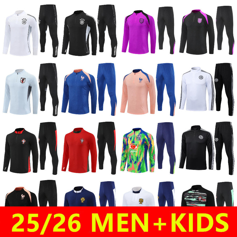2024 2025 2026 Portugal survetement jacket tracksuit Italia Deutschland soccer Training suit Sets 24 25 26 Maillot de football Brasil jogging Men ki