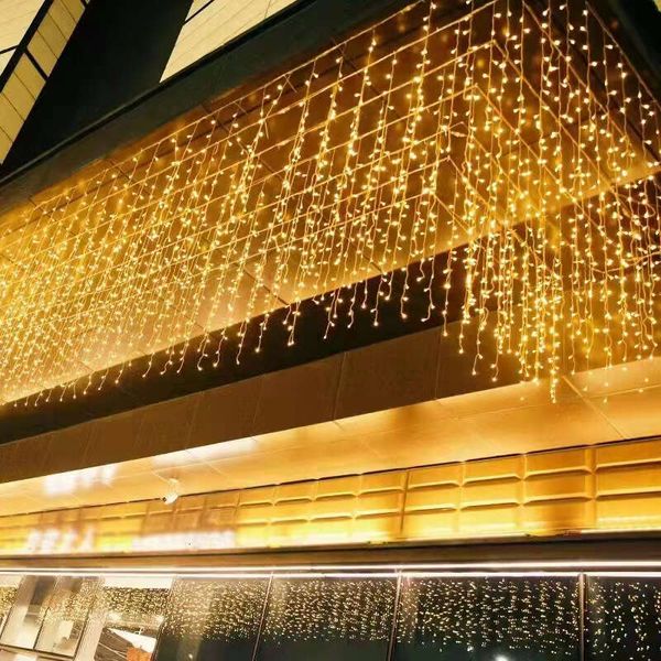 LED ice strip decorative curtain outdoor rainproof shopping mall low-voltage starry sky lights, straight