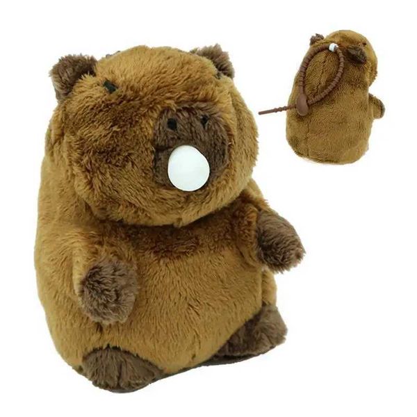 Stuffed Guinea Pig Cute Squeeze Bubble Animals 5.11in P Keychain Pendant Fidget Squeak Toy For Easter Basket Stuffers ParT250205