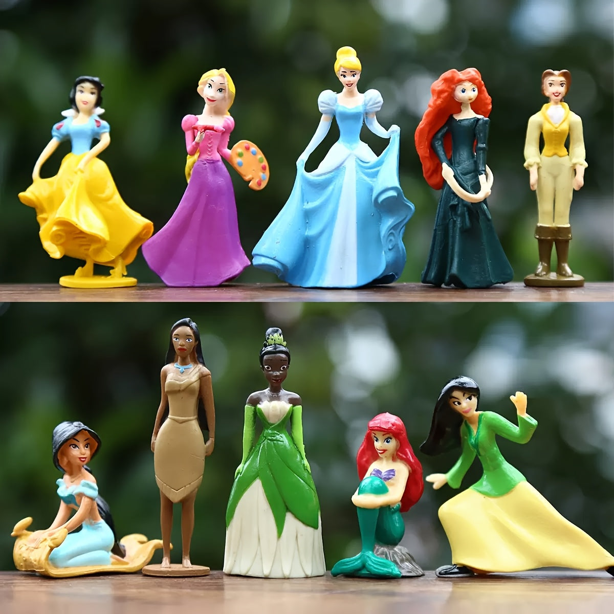 TEMU 10 Cartoon Princess Sets, Princess Doll Ornaments Sets, Party Gifts, Creative Birthday Gifts, Car Decoration Ornaments, Desk Ornaments