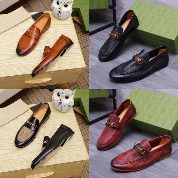 Luxurious Italian Shoe Men Dress Shoes 2023 Oxford Genuine Leather Moccasins Brown Black Men Designer Loafers Shoes Men Classic High Quality