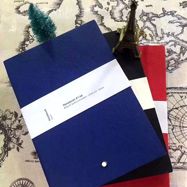 wholesale hot sell 146 Notepads Black -blue Leather Cover Agenda Handmade Note Book urs Periodical Diary Business Notebook A5
