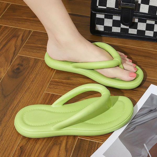 Women Beach Flip Flops Indoor Bathroom Summer Shoes Soft EVA Anti-slip Light Weight Girls Street Fashion Slides Slip On Sandals