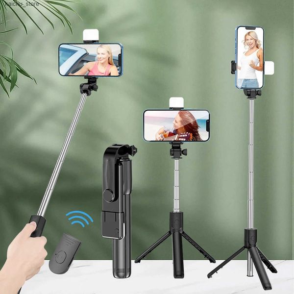 Cell Mounts Holders Bluetooth Remote Extendable Wireless Selfie Stick Tripod Stand for 15 Samsuing Phone Tiktok Live Streaming J241217
