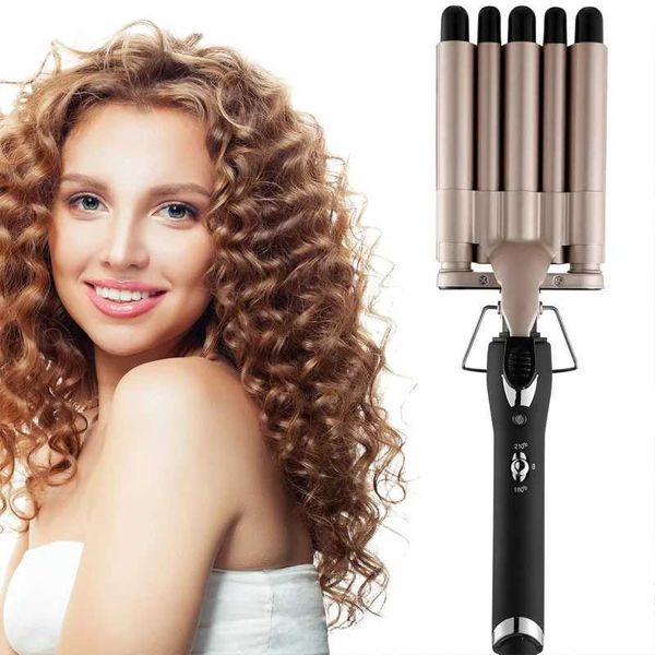 Hair Curlers Straighteners Portable Ceramic Curler Wave Curling Iron for Quick Heating Five Bucket Variable Styling Tool H250112