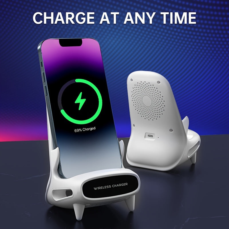 TEMU [fast Arrival] Fast 15w Wireless Charger Station - Magnetic Phone Charging Dock For Iphone 15-15pro Max-14-13-12 Series - Portable, Desktop, And