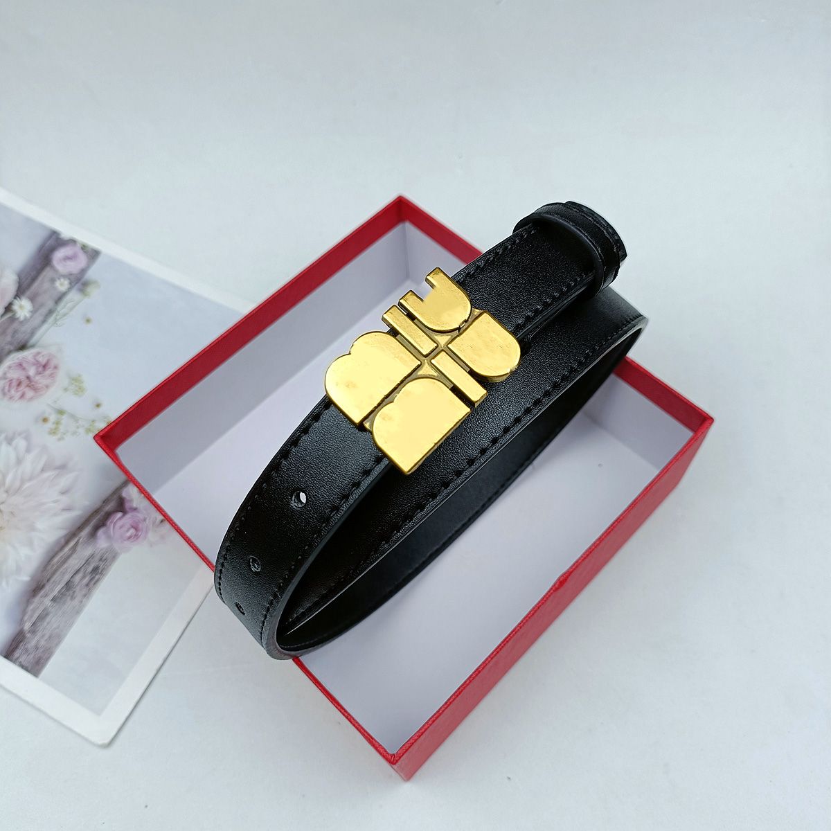 Designer ladies women fashion buckle double side leather width 2.5cm 5 styles high quality designer woman belt