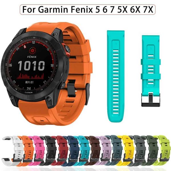 Used for Gin Fenix 5 6 7 5X 6X 7X 3 HR Sapphire Silicone Smartwah Accessories Wristband Bracelet M241115